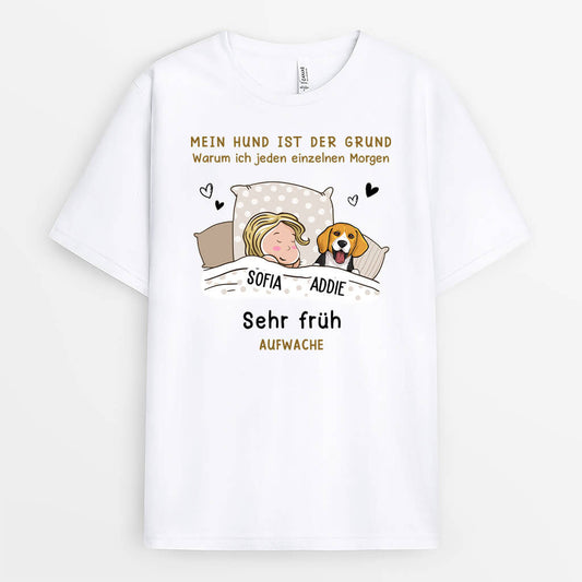 0094AGE2 personalisierte T Shirt geschenke hunde hundeliebhaber schlafshirt