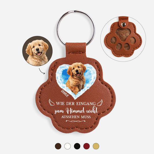 0483AGE1 wie der eingang zum himmel wohl aussehen muss personalisierte trauergeschenke hunde katzenhaar schlusselanhanger foto 0483ajsp5c
