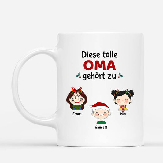 0494MGE1 Personalisierte Geschenke Tasse Enkel Oma Mama