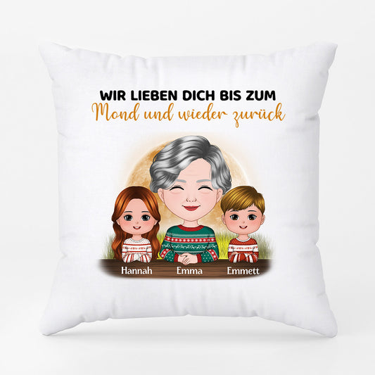 0525PGE2 Personalisierte Geschenke Kissen Enkelkinder Oma Mama