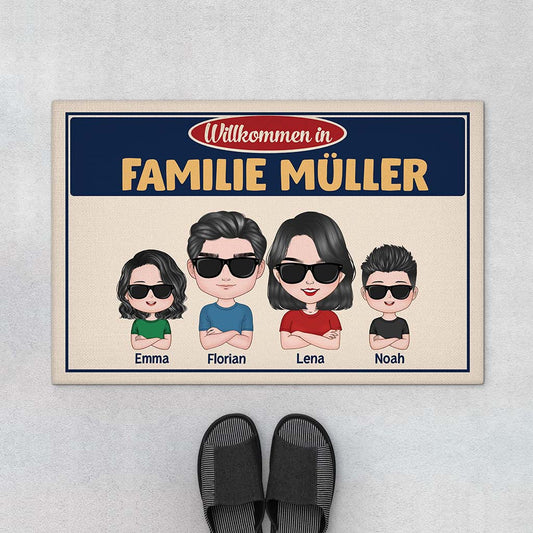 0896DGE1 willkommen personalisierte fussmatte familie_ 0896DKQ0I