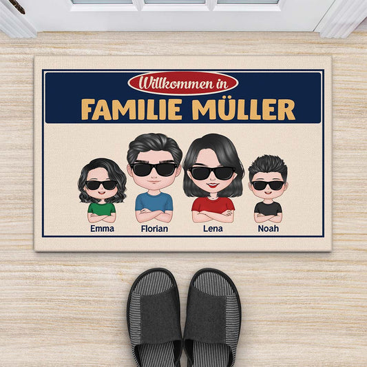 0896DGE2 willkommen personalisierte fussmatte familie_ 0896DKQ0I