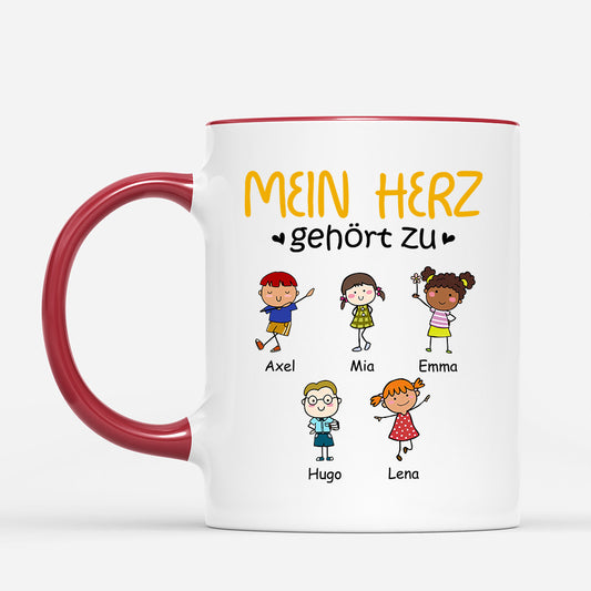 0904MGE2 Personalisierte Geschenke Tasse Kinder Enkelkinder Mama Oma