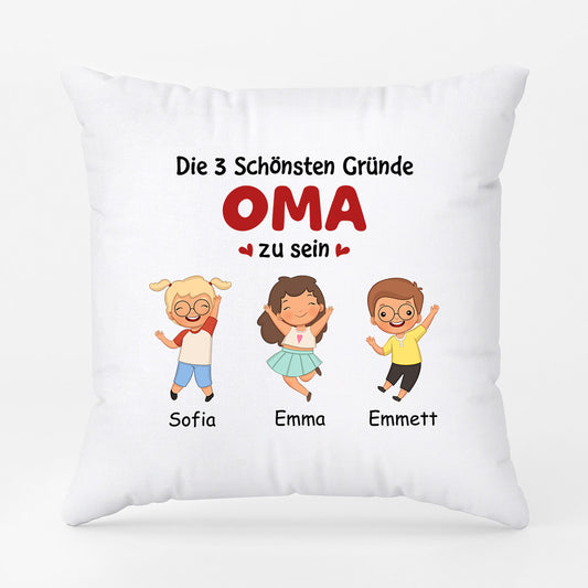 0940PGE2 Personalisierte Geschenke Kissen Kinder Enkelkinder Mama Oma