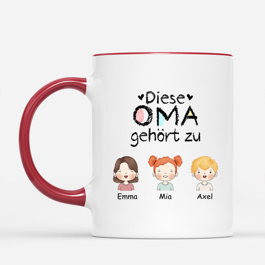 0989MGE2 Personalisierte Geschenke T Shirt Kinder Enkelkinder Mama Oma