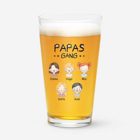 1017IGE1 papas gang buntstifte personalisiertes bierglas_ papa 1017IT8B
