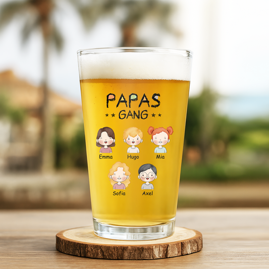 1017IGE2 papas gang buntstifte personalisiertes bierglas_ papa 1017IT8B