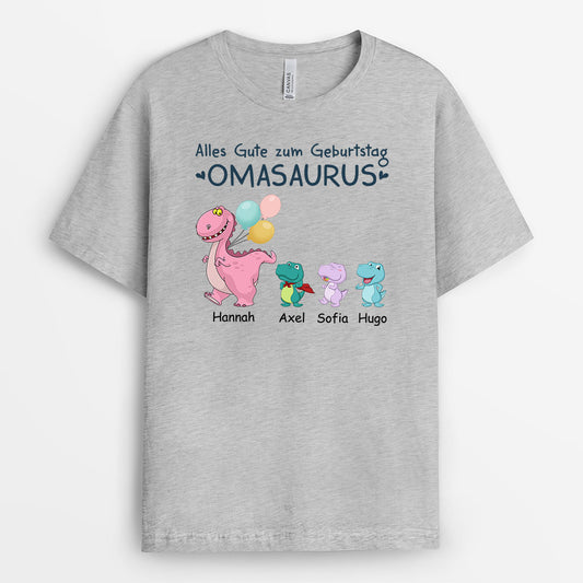 1050AGE2 Personalisierte Geschenke T Shirt Kinder Zum Geburtstag Saurus Mama Oma