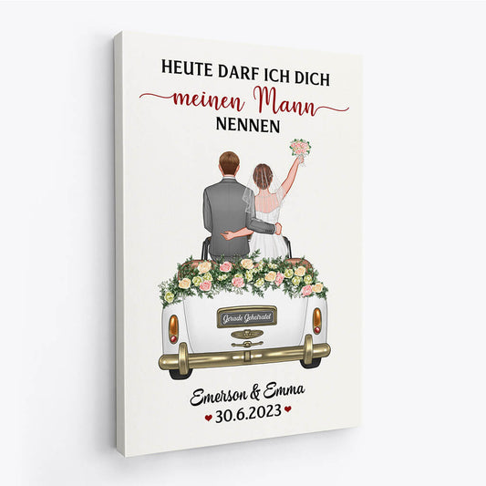 1104CGE2 Personalisierte Geschenke Leinwand Ehepaare Paare Hochzeit Heirat