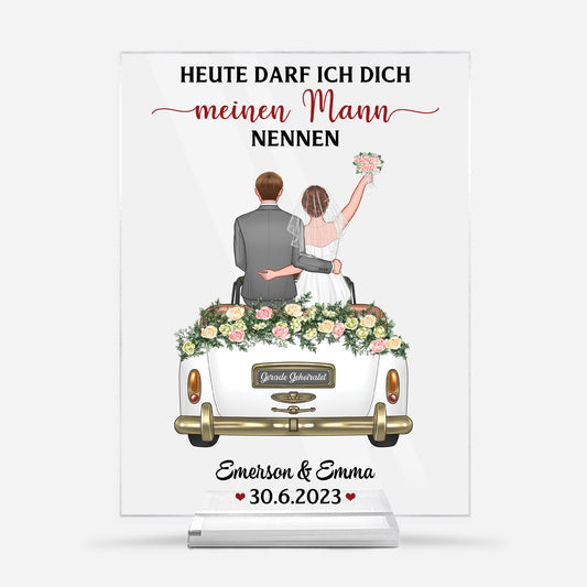 1104RGE1 heute darf ich dich ehemann nennen personalisierte acryl plakette paar zur hochzeit 1104R6Q5G