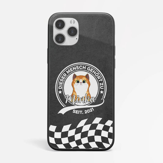 1198FGE2 Personalisierte Geschenke Handyhulle Katze Katzenliebhaber