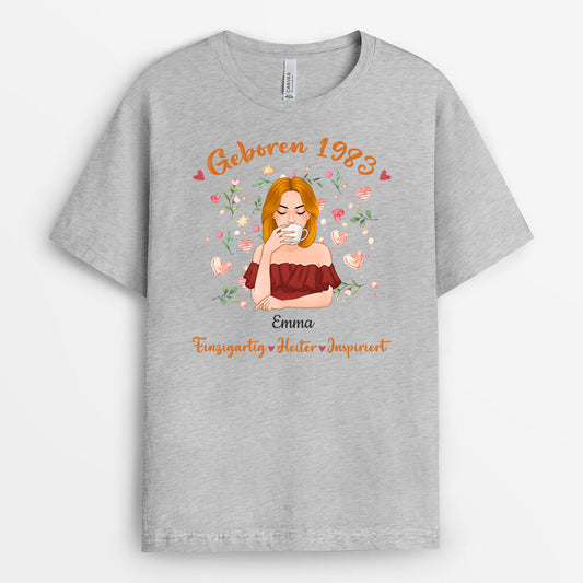 1232AGE2 personalisiertes geboren in 1993 blatter t shirt