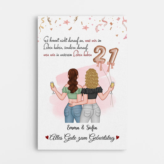 1240CGE1 personalisierte wen in unserem leben 21 geburtstag leinwand