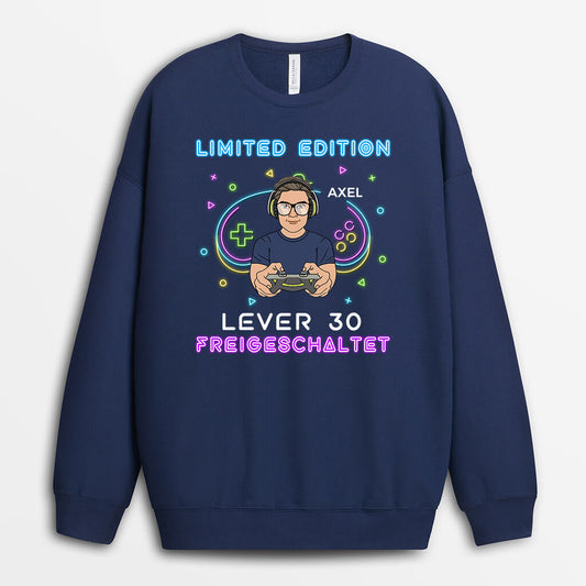 1241wge2 personalisierter stufe 30 freigeschaltet geburtstag pullover