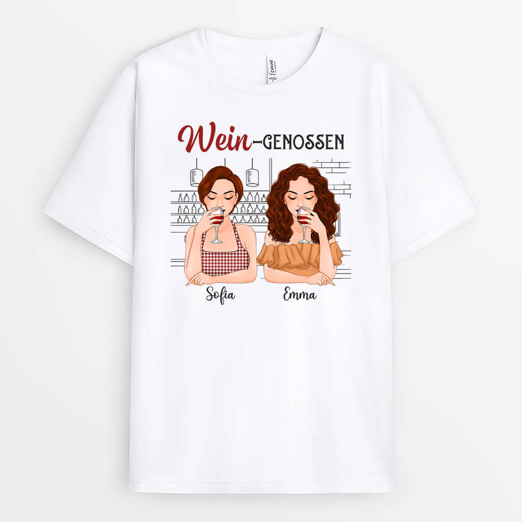 Wein Genossen - Personalisiertes Geschenk | T-shirt Für Freunde