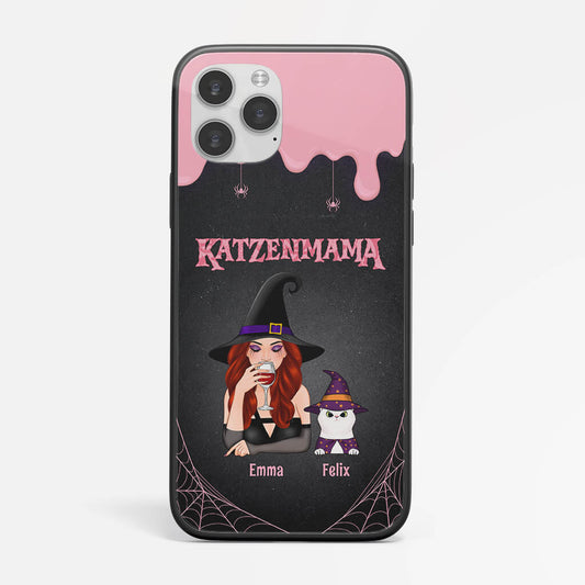 1313FGE1 personalisierte katzenmama halloween iphone 12 handyhulle