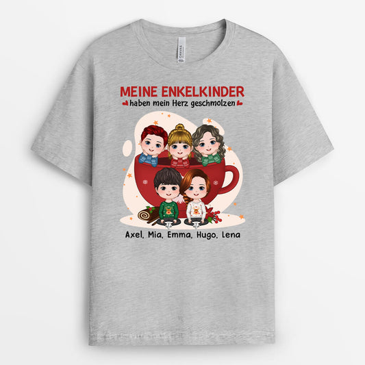 1399AGE2 personalisiertes meine enkelkinder haben mein herz geschmolzen t shirt