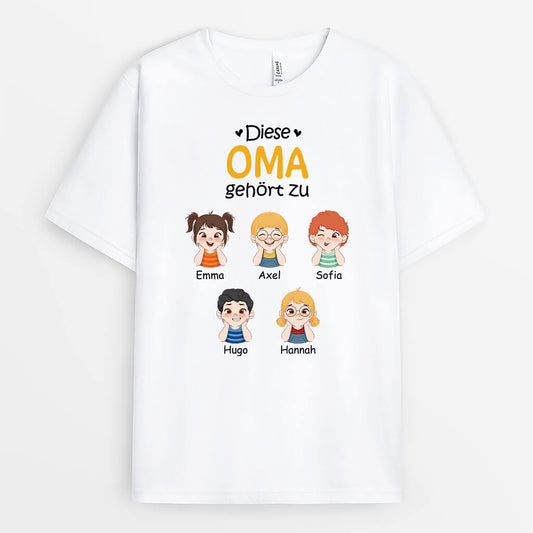 1517AGE1 personalisiertes diese oma gehort zu mit lustige kinder t shirt