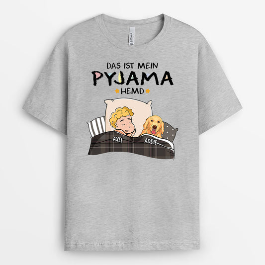 1530AGE2 personalisiertes das ist mein pyjama hemd mit hund t shirt