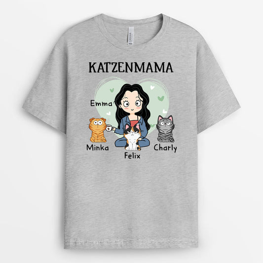 1531AGE2 personalisiertes hubsche katzenmama t shirt