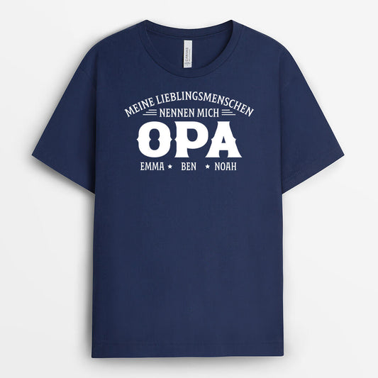 1601AGE1 personalisiertes meine liebsten nennen mich papa t shirt