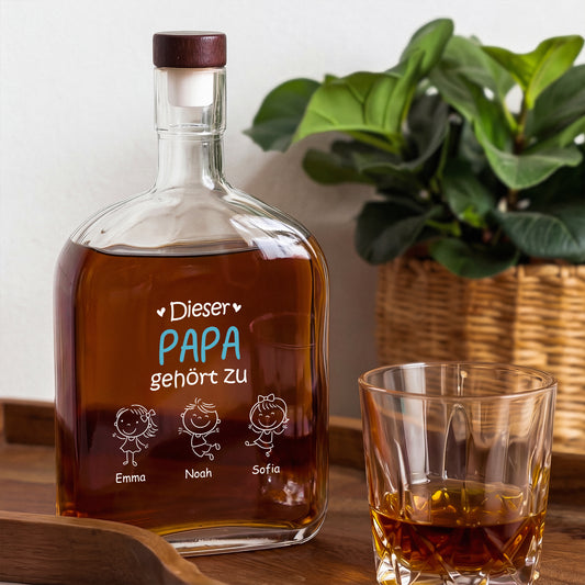1617AGE2 dieser papa gehort zu personalisiertes geschenk whiskyflasche papa opa mama oma 1617aitp8b