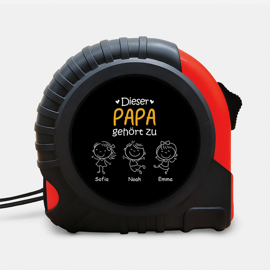 1617OGE1 dieser papa gehort zu strichmannchen massband personalisiert papa 1617O