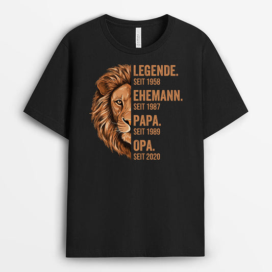 1632AGE1 personalisiertes die legende fur opas t shirt