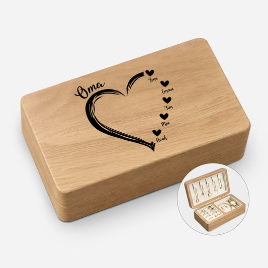 1686AGE1 oma und enkelkinder personalisiertes geschenk schmuckkastchen holz omamama 1686aj8p7a