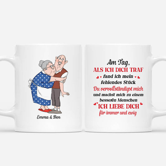 1749MGE1 personalisierte der tag an dem ich dich traf tasse