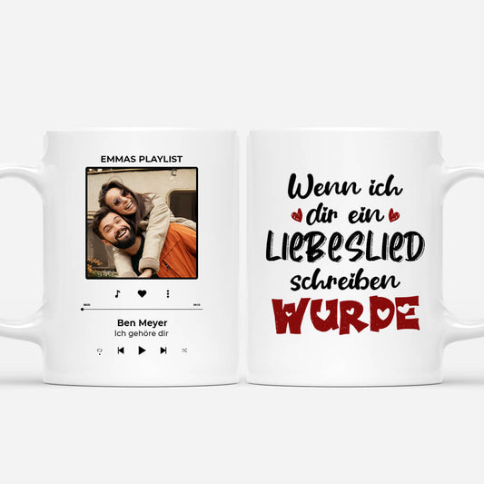 1789MGE1 personalisierte wenn ich dir ein liebeslied schreiben wurde tasse