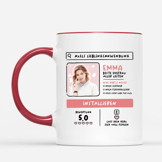 1814MGE2 personalisiertes name lieblingsanwendung tasse