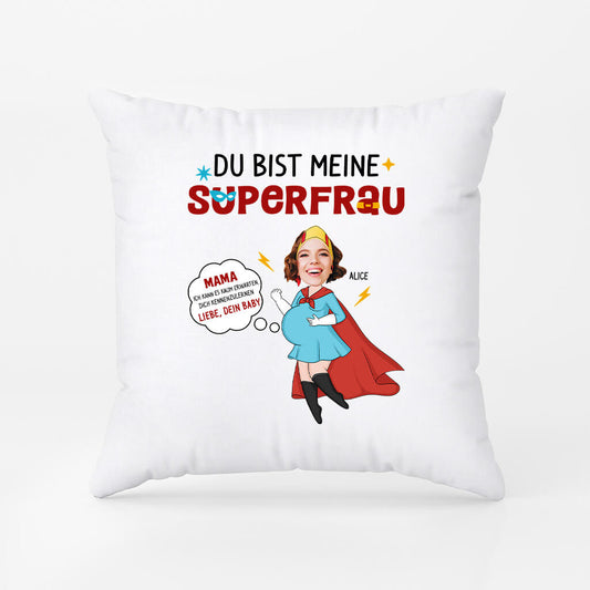 1846PGE1 personalisiertes du bist meine superfrau kissen