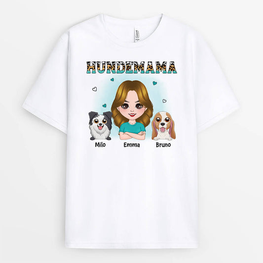 1915AGE1 personalisiertes hundemama t shirt