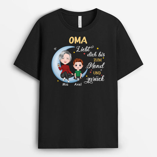1916AGE1 personalisiertes oma liebt dich euch bis zum mond und zuruck t shirt