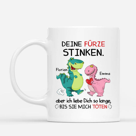 1919MGE1 personalisierte ich liebe dich mehr als ich deine furze hasse tasse