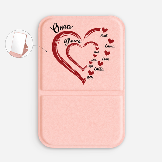 1969AGE1 oma mama kinder herzen personalisiertes geschenk taschenspiegel 1969aj8t7a