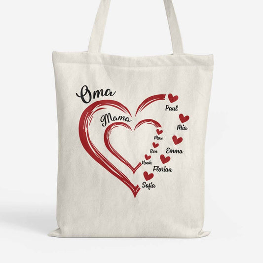1969BGE1 mamas omas herz personalisierte tragetasche fur omas oder mamas