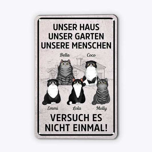 1990EGE1 personalisiertes mein haus mein garten meine menschen versuch es nicht mal turschild