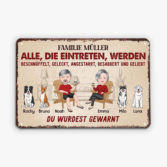 1991EGE2 personalisiertes alle die eintreten werden beschnuffelt geleckt angestarrt angesabbert und geliebt turschild_fafbe79f d95a 4127 9473 5fd64c860b35