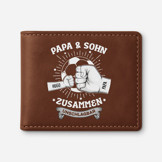 2057JGE1 papa sohn gemeinsam unbesiegbar fussball geldborse herren personalisiert_ 2057J5I7B