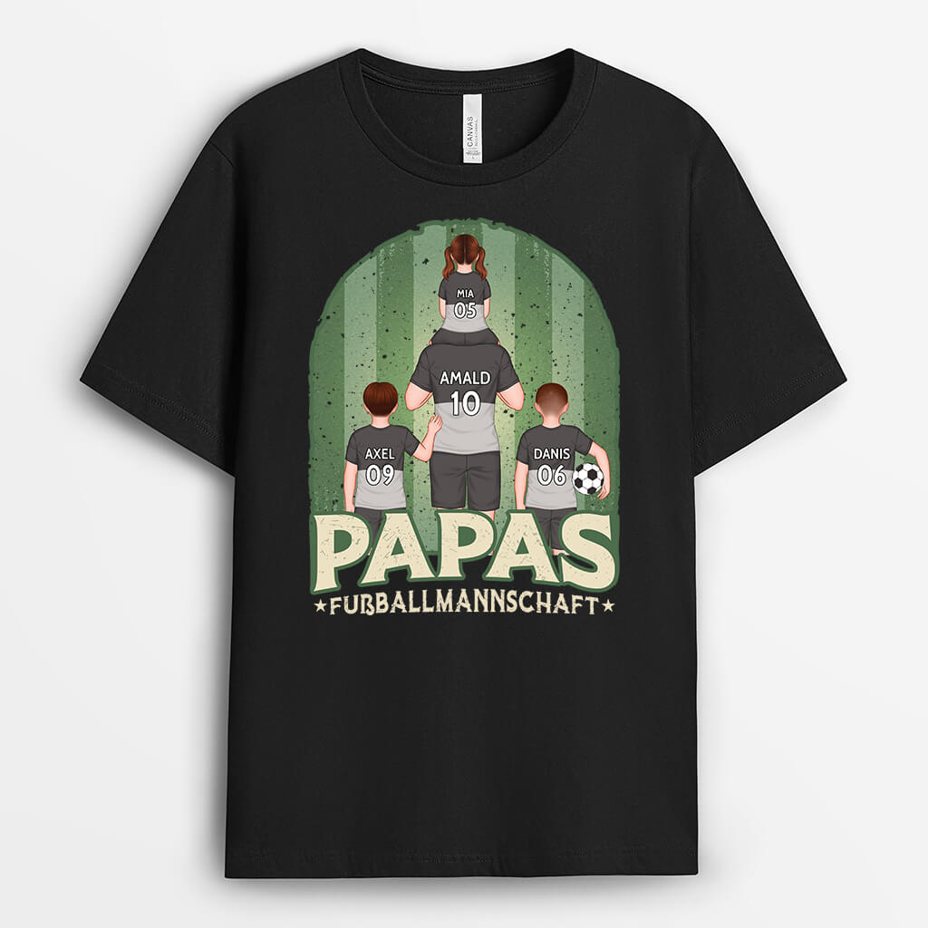 Papas Fußballmannschaft - Personalisiertes Geschenk | T-Shirt für Papas