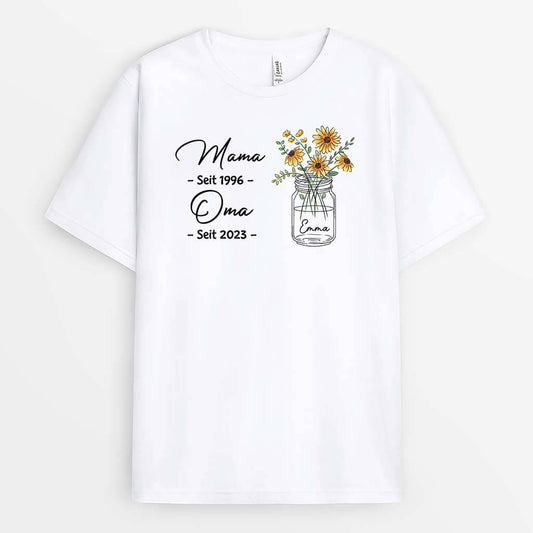 2122AGE1 personalisiertes mama oma seit t shirt