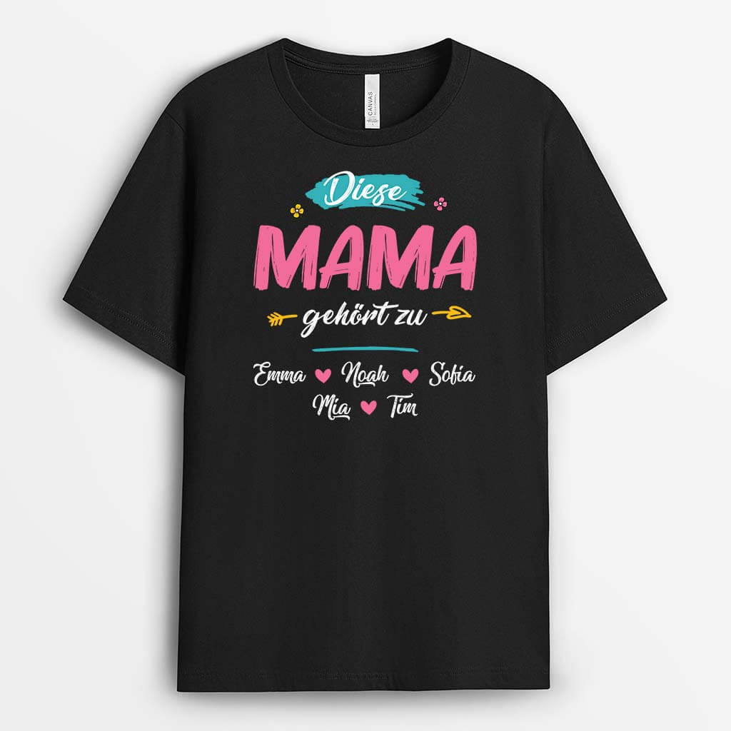 Diese Mamas/Omas Gehört Zu - Personalisiertes Geschenk | T-shirt für Frauen