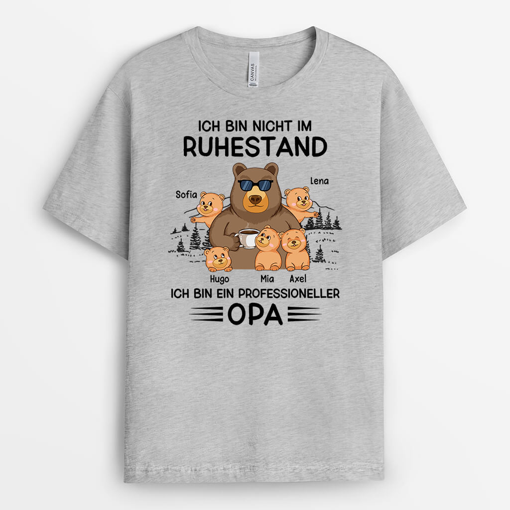 Ich bin nicht im Ruhestand Ich Bin Eine Professionelle Opa - Personalisiertes Geschenk | T-shirt für Opas