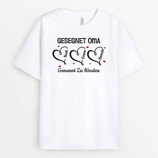 2180AGE2 personalisiertes gesegnet oma genannt zu werden t shirt