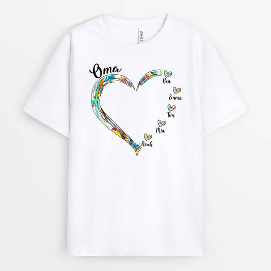 2221AGE1 personalisiertes mama herz t shirt