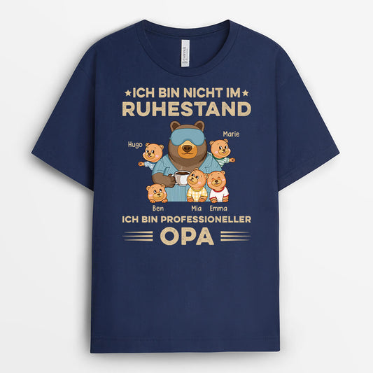 2258AGE1 personalisiertes ich bin nicht im ruhestand ich bin ein professioneller opa t shirt