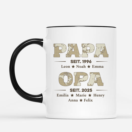 2315MGE2 opa papa seit weltkarten personalisierte tasse papa opa_ 2315M5T5B