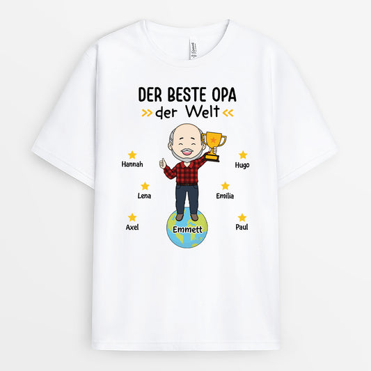 2345AGE1 personalisiertes der beste papa opa der welt t shirt 2345a6c8b